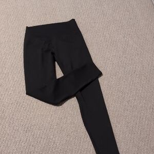 Emmy Deveaux Black Nylon-Spandex Leggings Designer Amazing Quality